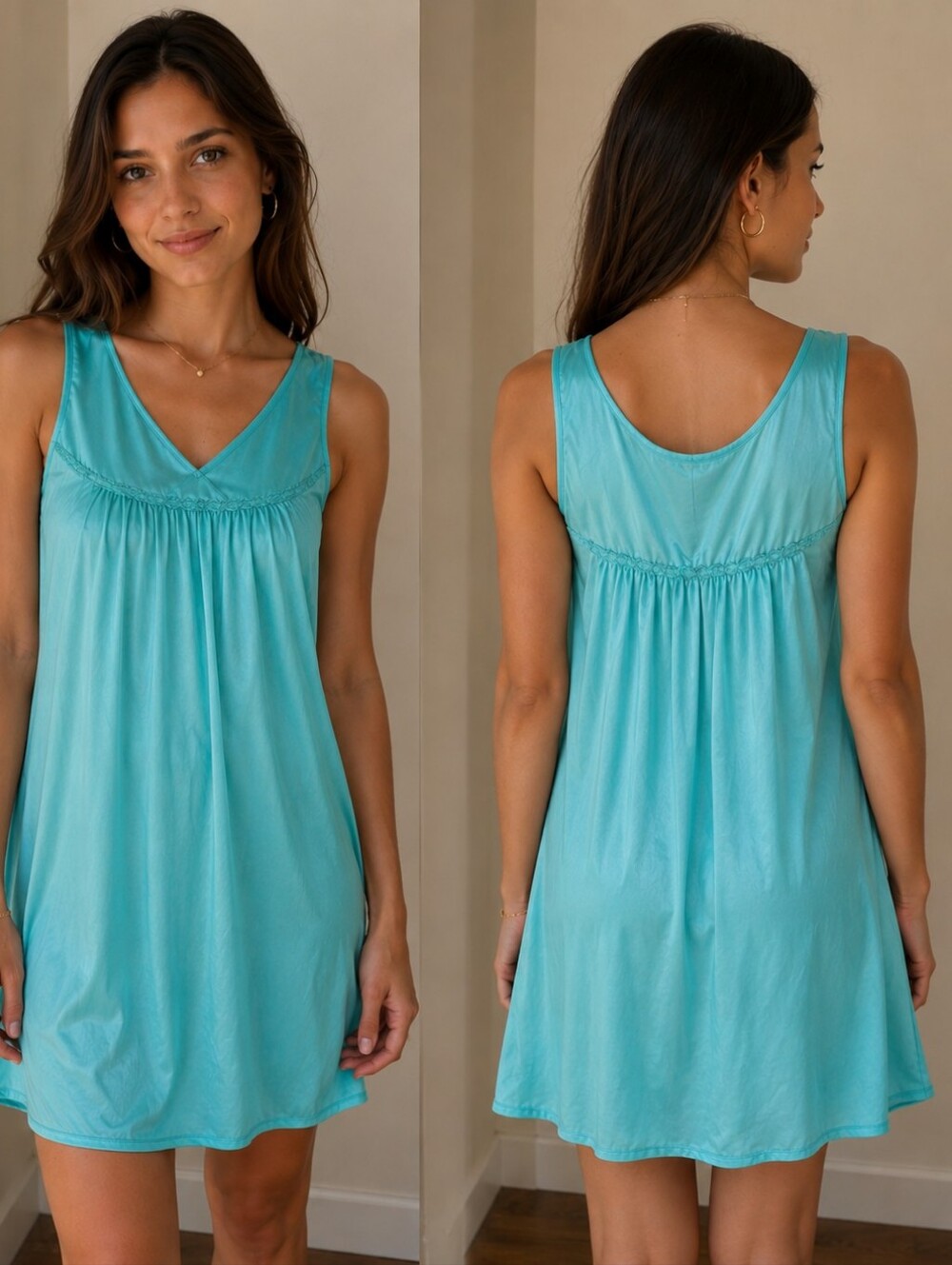 Vintage Vanity Fair Coloratura Slip On‎ Short Night gown